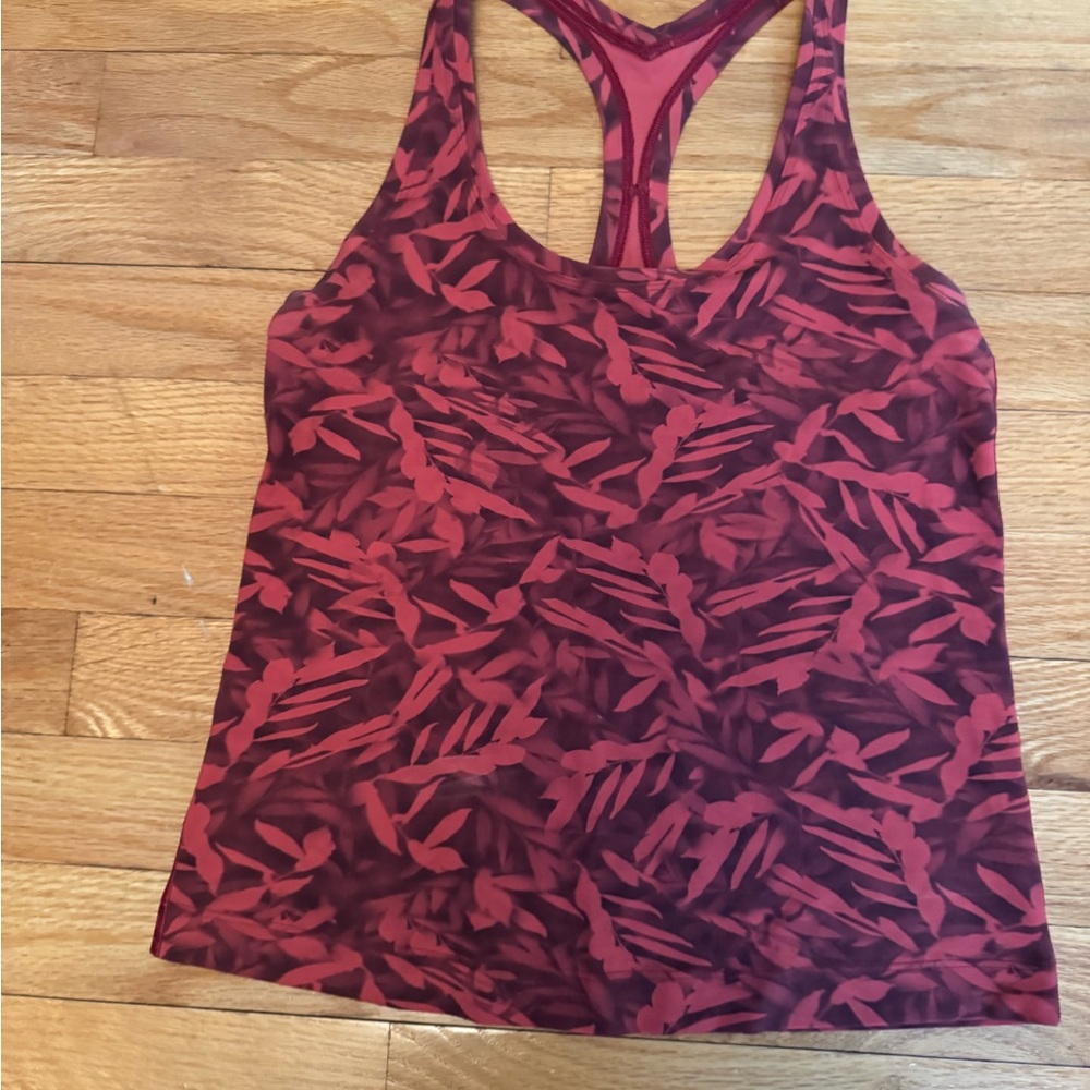 Lululemon Red Patterned Racerback Tank